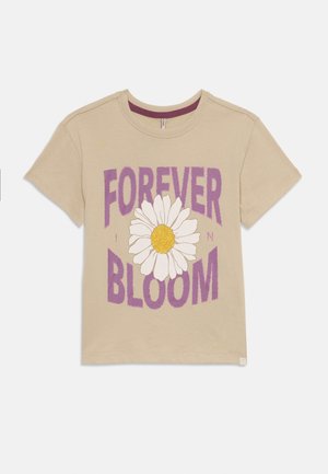 KMGTRAVEL LIFE LOOSE PRINTED TEE - T-shirts med print - sand