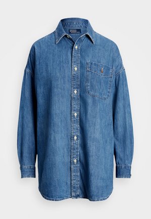 Polo Ralph Lauren OVERSIZE LONG DENIM SHIRT - Bluza z gumbi - golfito