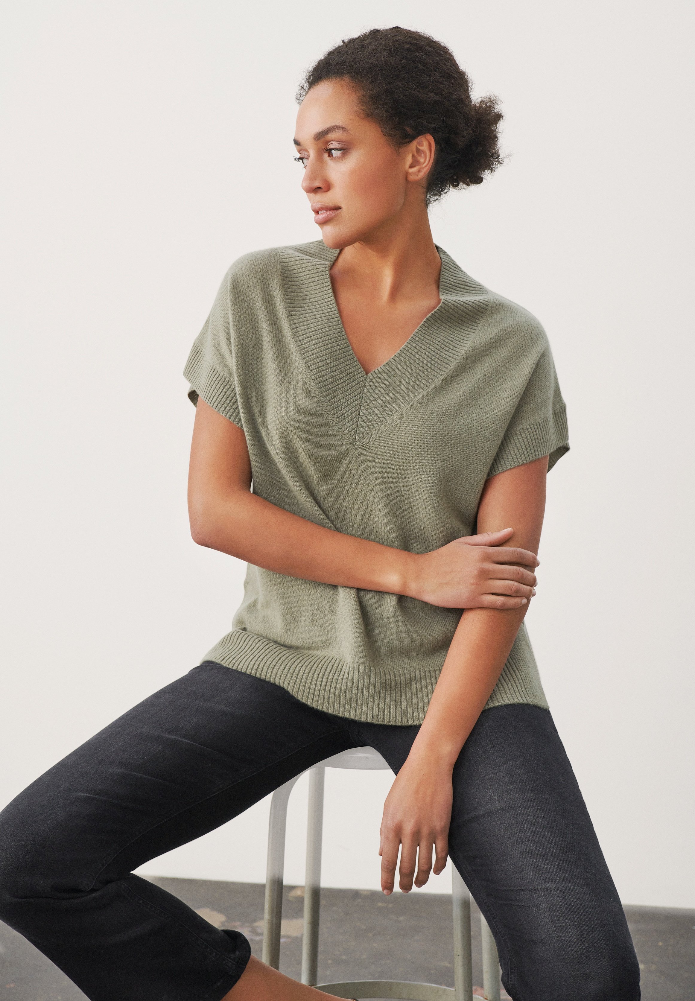 PART TWO Langarm-Hemd DelvinaPW - Slim Fit Viskose Hemd Black