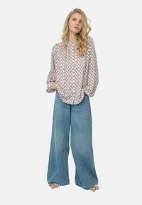 Emily van den Bergh Overhemdblouse - taupe rose circle