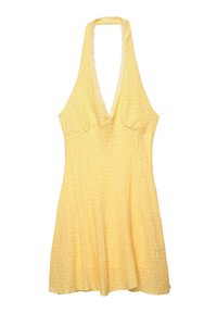 TEXTURED - HALTER - Vestito casual - yellow