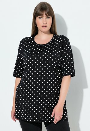 POLKA DOT CREW NECK TEE - T-Shirt print - black