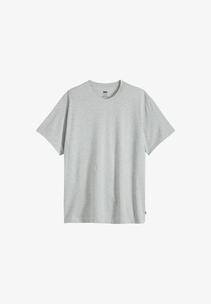 Harmaa lyhythihainen T-paita, valmistettu pehmeästä puuvillasta. Siinä on klassinen pyöreä pääntie ja rento istuvuus, pieni logotunniste helmassa.