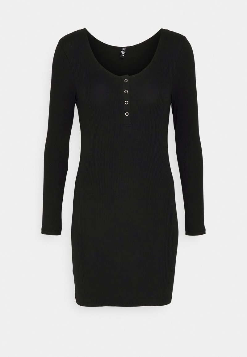 Pieces Petite Strickkleid schwarz