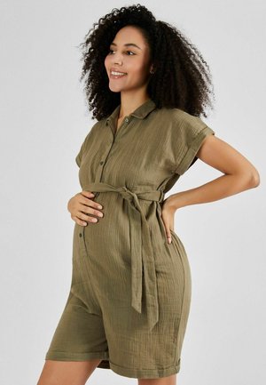 JoJo Maman Bébé MATERNITY PLAY REGULAR FIT - Kezeslábas - khaki