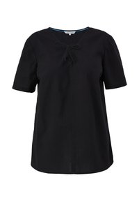 Triangle AUS SEERSUCKER - Blusa - schwarz