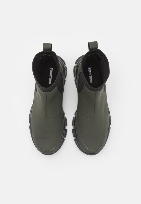 High-top trainers - mottled olive3