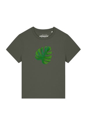 watapparel, MONSTERA 2.0 - T-shirt print - khaki