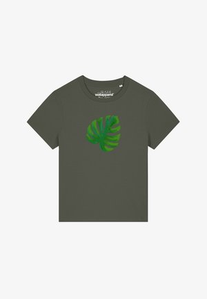 watapparel, MONSTERA 2.0 - T-shirt print - khaki