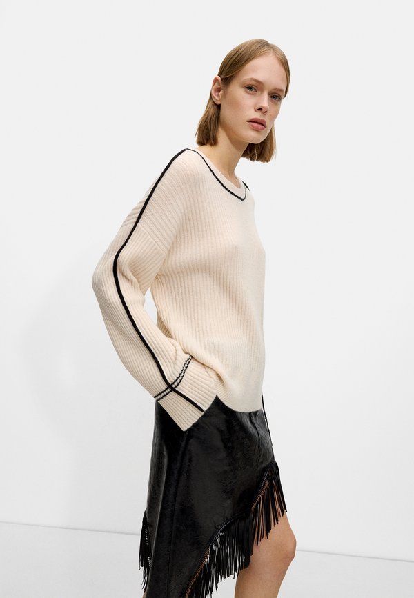 WITH CONTRAST DETAIL - Jumper - beige3