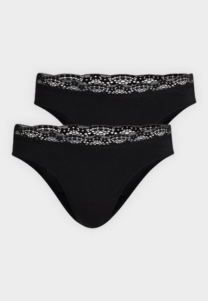 ONLY Carmakoma CARVICKY LACE THONG 2-PACK ACC - Tanga - black pack:2x pack