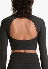 OYSHO - COMFORTLUX LONG-SLEEVED CROP - Top dugih rukava - dark grey Minijatura 1
