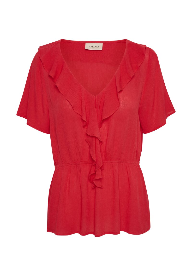 Cream Blouse rood