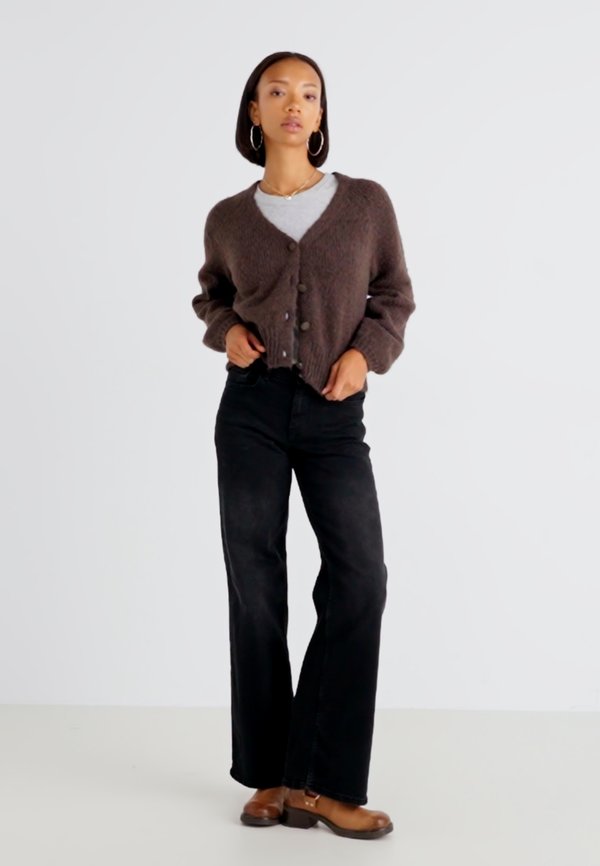 ONLALYSSA LIFE CARDIGAN - Cardigan - chocolate martini2