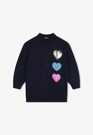 Billieblush À SEQUINS - Robe pull - indigo blue