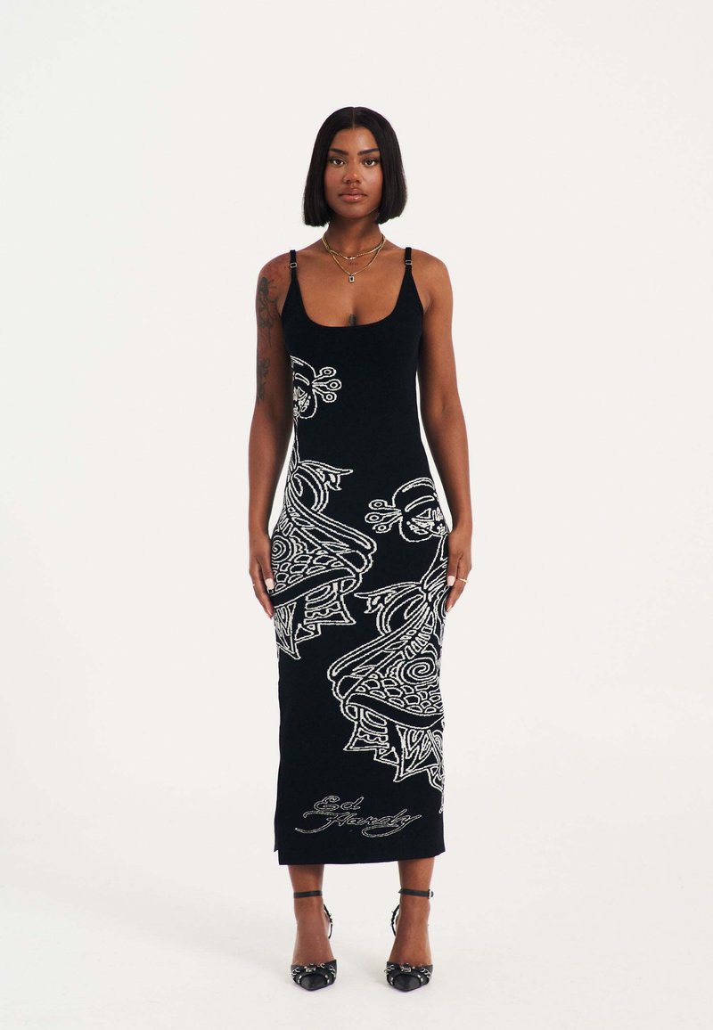 enchanted forest dress Short Sleeve Beaded Sheath mid wash denim Clan:Blackwatch Ancient