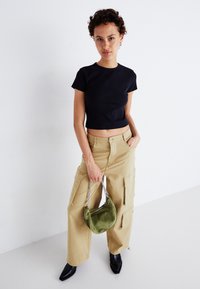 Denim Project CROPPED - Navadna majica - black