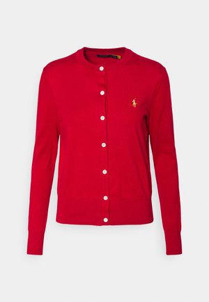 COTTON-BLEND BUTTONED CARDIGAN - Cardigan - ralph red