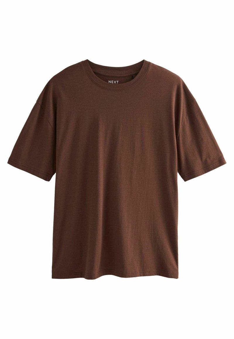 Next ESSENTIAL CREW NECK - Basic póló - chocolate mid brown