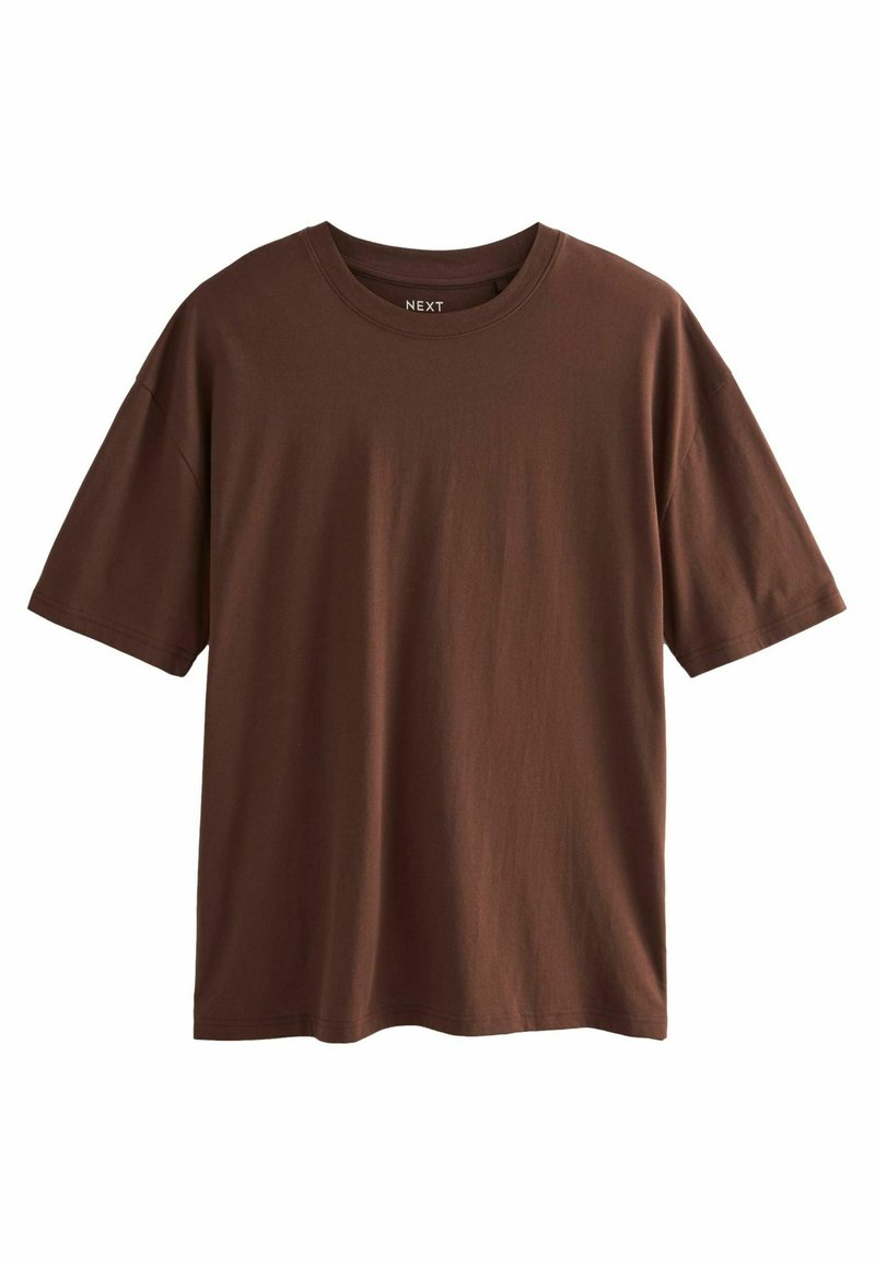 Next - ESSENTIAL CREW NECK - Camiseta básica - chocolate mid brown, Ampliar