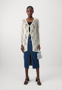 ONLY ONLLIZZY LONG CARDIGANNT - Vest - pumice stone