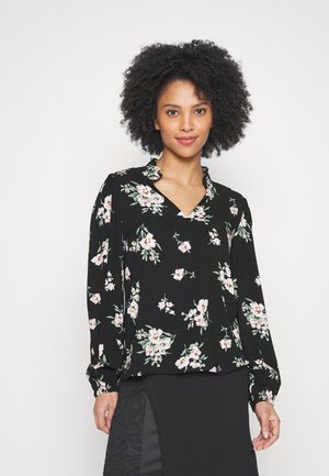 Vero Moda Petite VMEASY VOLUME TOP  - Μπλούζα - black aop/sandy black