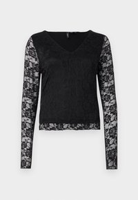 VMIBEN V NECK - Majica z dolgimi rokavi - black