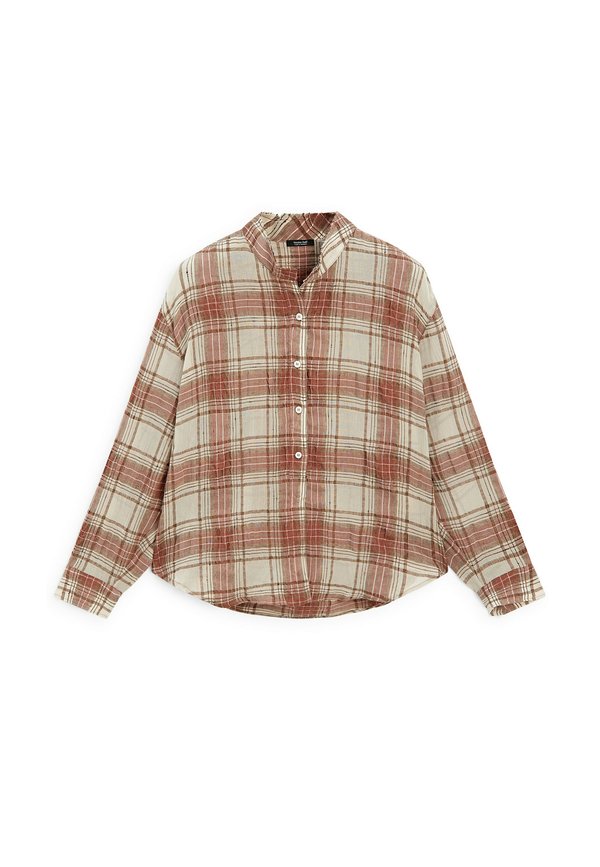 Button-down blouse - mottled orange2