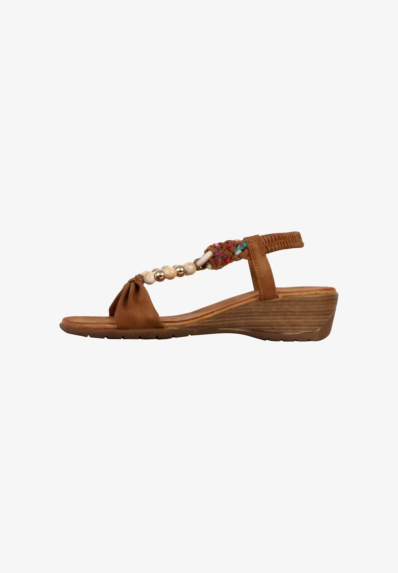 Divine Factory Sandales compensées - camel