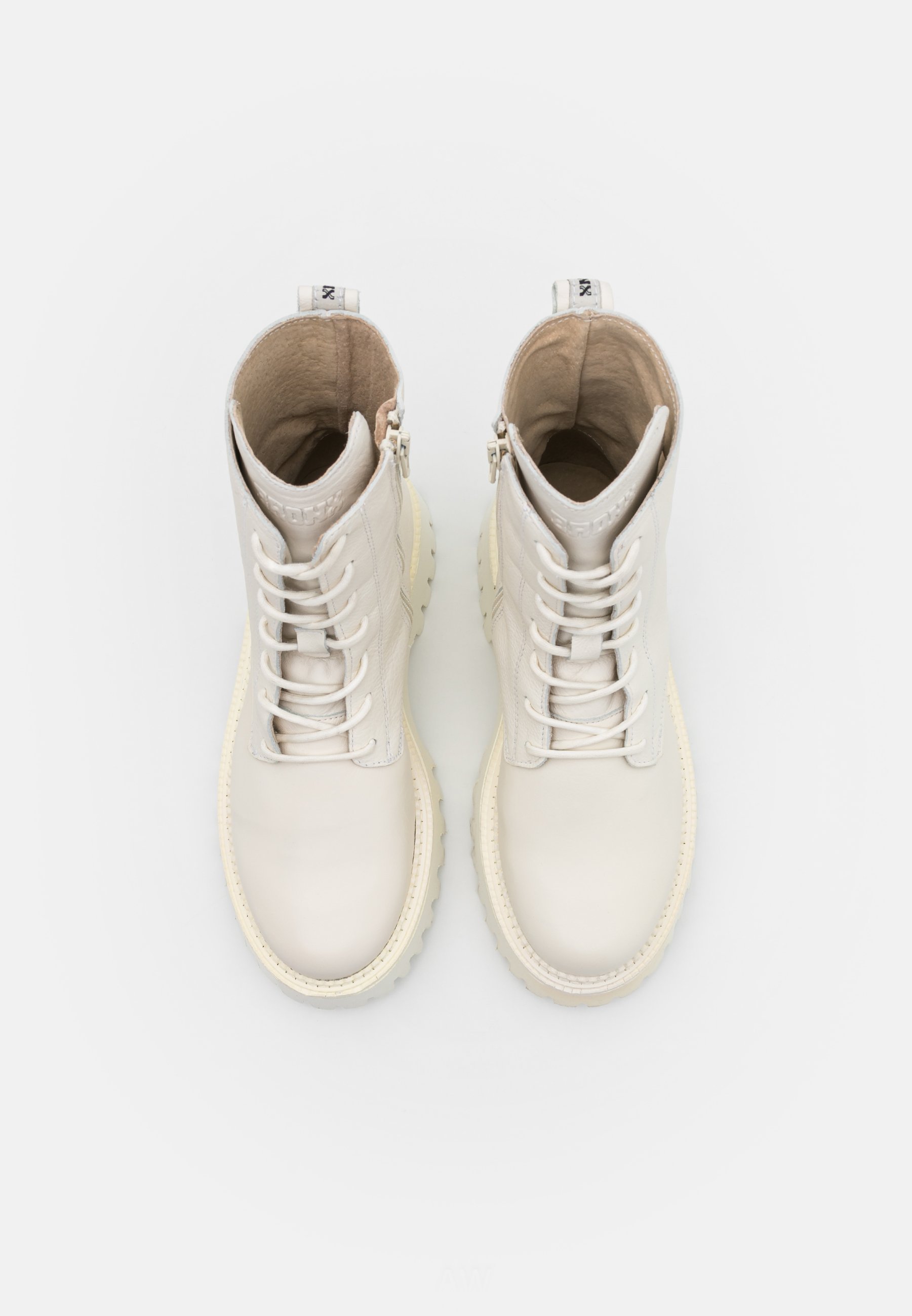Bronx GROOV-Y - Enkellaarsjes met plateauzool - winter white/wit -  Zalando.be