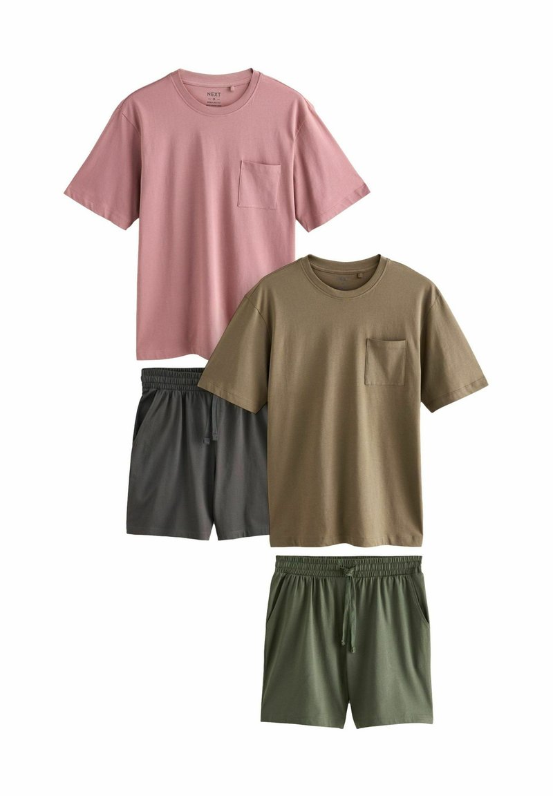 Next REGULAR FIT SET 2 PACK - Nachtwäsche Set - green neutral