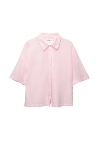 Blúzka so zapínaním na gombíky - pink
