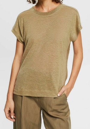 Esprit Collection Jednoduché tričko - mottled green
