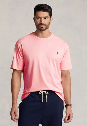 SOFT COTTON CREWNECK T-SHIRT - Paprasti marškinėliai - carmel pink