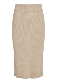 VIRIL NOOS - Pencil skirt - natural melange