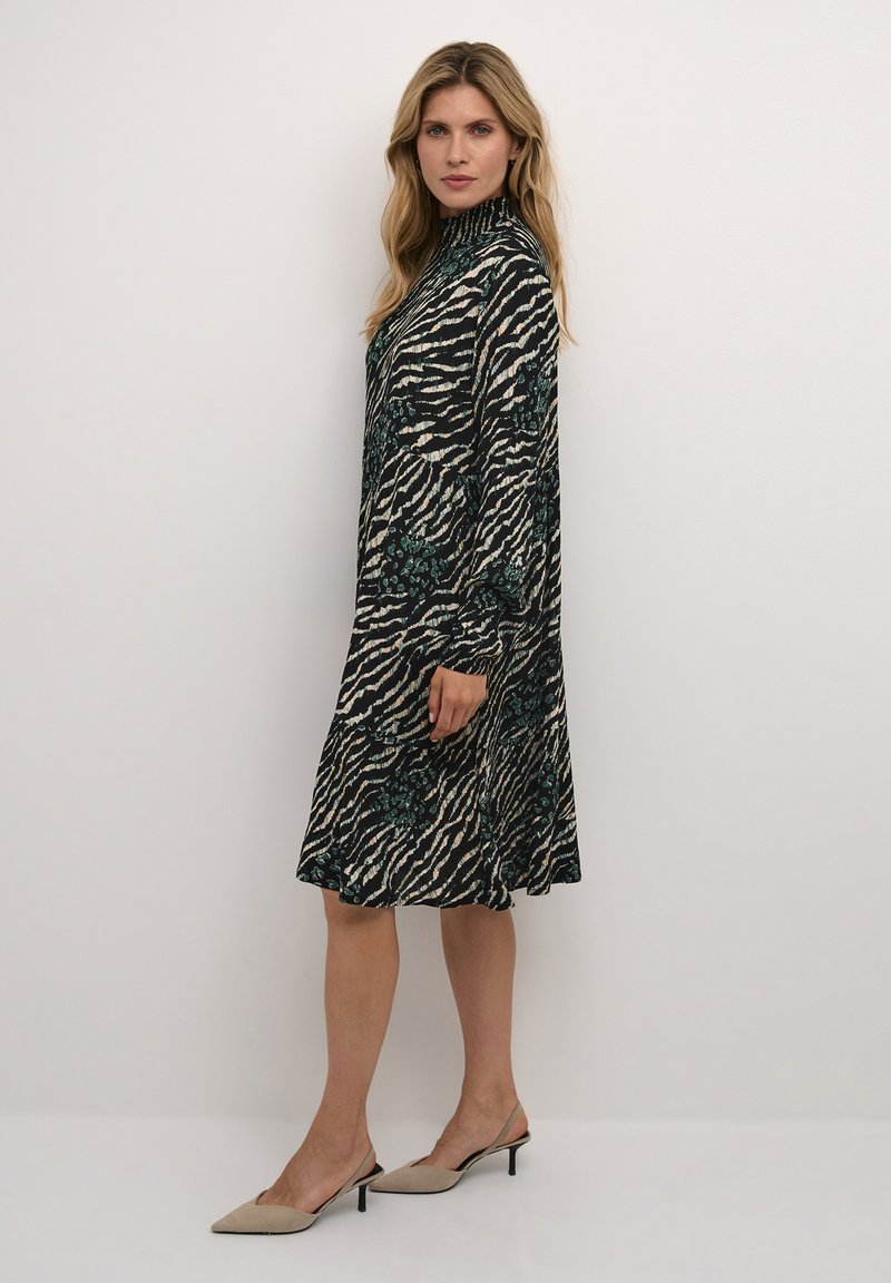 Kaffe - KARINA AMBER  - Day dress - black   green animal print, Enlarge