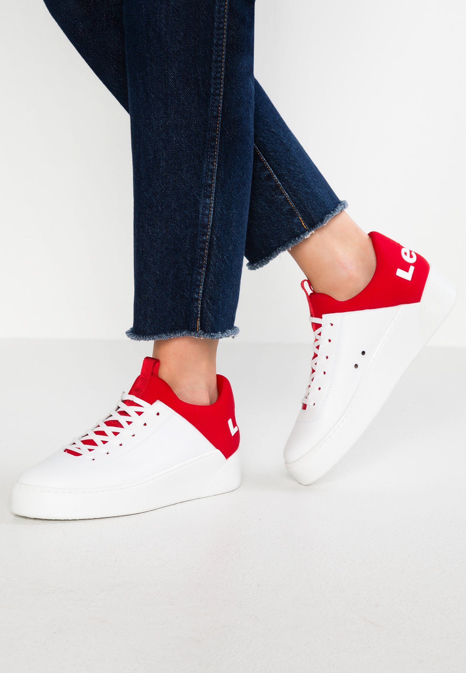 Levi S Mullet Sneaker Low Regular Red Weiss Zalando De