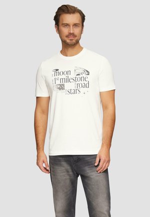 s.Oliver MIT PRINT - Print T-shirt - weiß