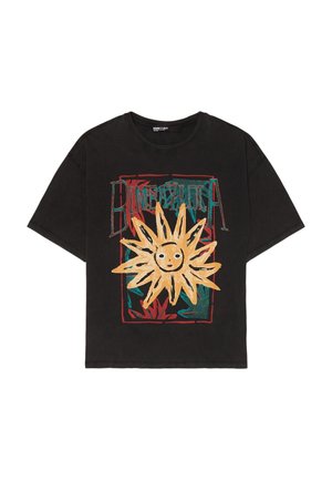 BIMBA Y LOLA, BIMBA Y LOLA CAMISETA LOGO SUN NEGRA - Camiseta estampada - black