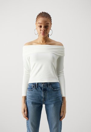 ONLLIVE LOVE OFF SHOULDER - Topper langermet - cloud dancer