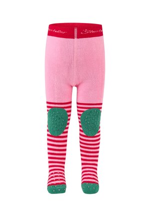 Sterntaler, KRABBELSTRUMPFHOSE WEIHNACHTEN MIT ABS-NOPPEN IM KNIEBEREICH - Tights - geranie
