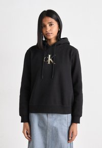 Calvin Klein Jeans - HOODIE - Sweatshirt - black Miniatyrbilde 1