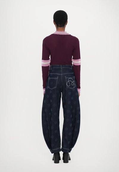 Henrik Vibskov POST PANTS - Wide leg - dark blue