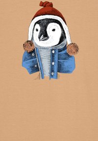watapparel PINGUIN - T-shirt print - latte