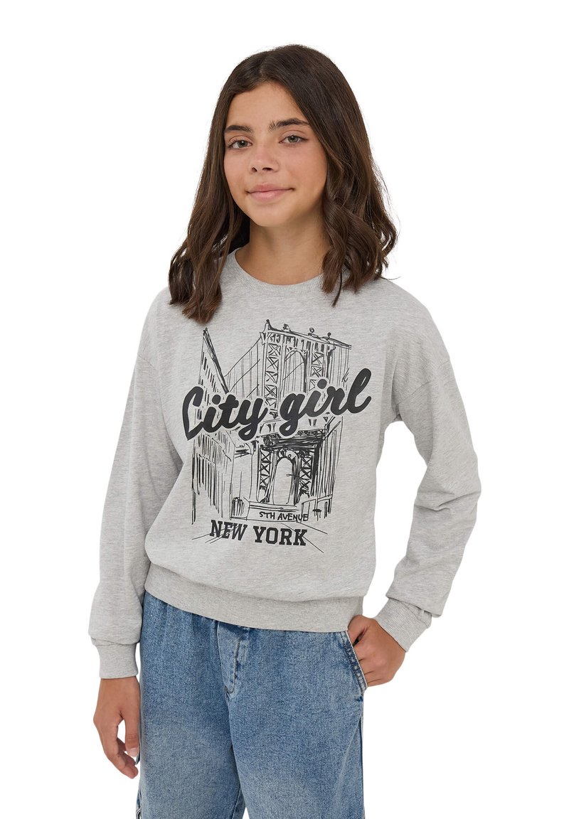 Terranova Felpa grigio chiaro melange/grigio chiaro screziato