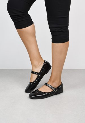 CON TACHAS Y HEBILLA - Bailarinas con hebilla - black