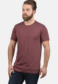 Solid SDAARON - T-shirts print - wine red melange