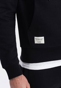 Ombre Felpa con cappuccio - black