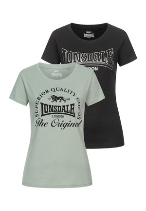 DOPPELPACK ROWRAH - T-shirt imprimé - black mint