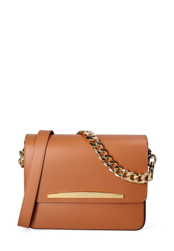 SHOULDER - Handtasche - leather and gold